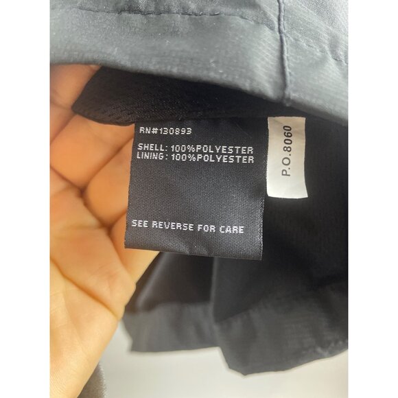 New Balance Womens 3X Black Hooded Logo Spellout Windbreaker Jacket Water Resist - Picture 9 of 10